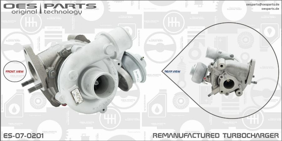 OES PARTS ES-07-0201 - Turbocompresseur, suralimentation cwaw.fr