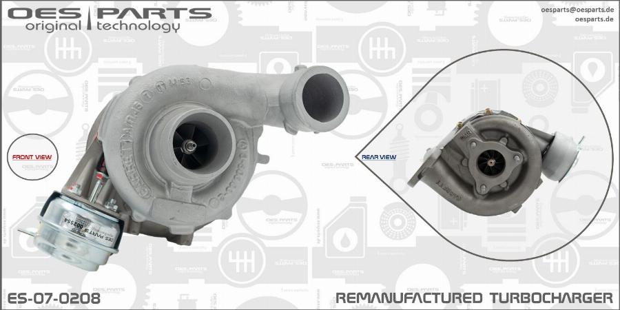 OES PARTS ES-07-0208 - Turbocompresseur, suralimentation cwaw.fr