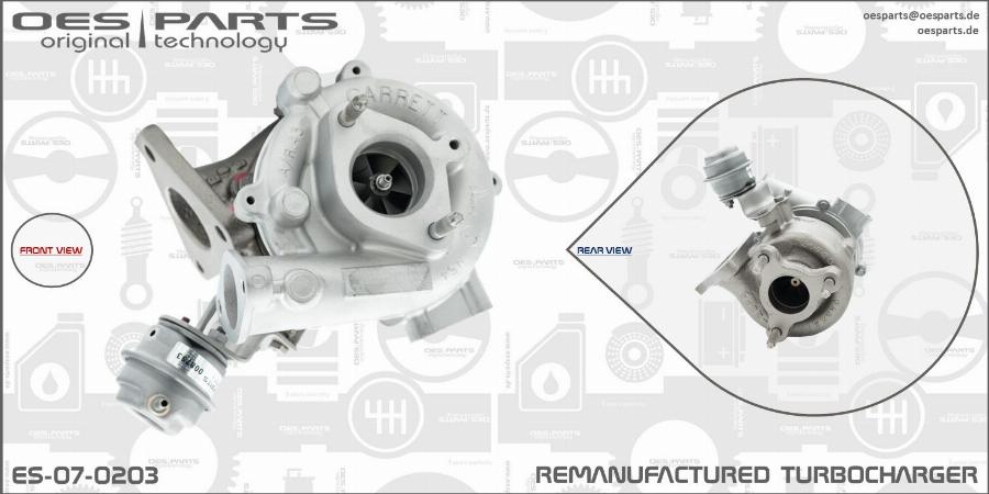 OES PARTS ES-07-0203 - Turbocompresseur, suralimentation cwaw.fr