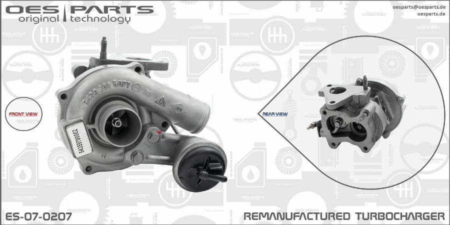 OES PARTS ES-07-0207 - Turbocompresseur, suralimentation cwaw.fr