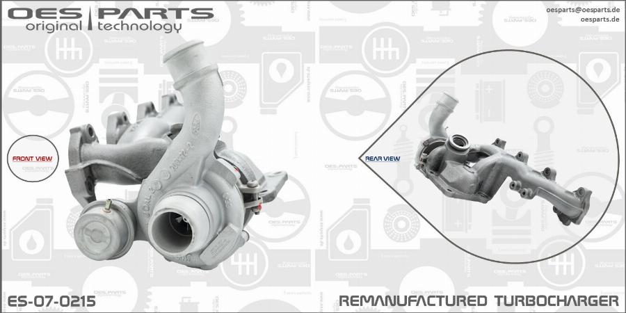 OES PARTS ES-07-0215 - Turbocompresseur, suralimentation cwaw.fr