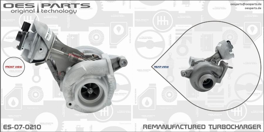 OES PARTS ES-07-0210 - Turbocompresseur, suralimentation cwaw.fr