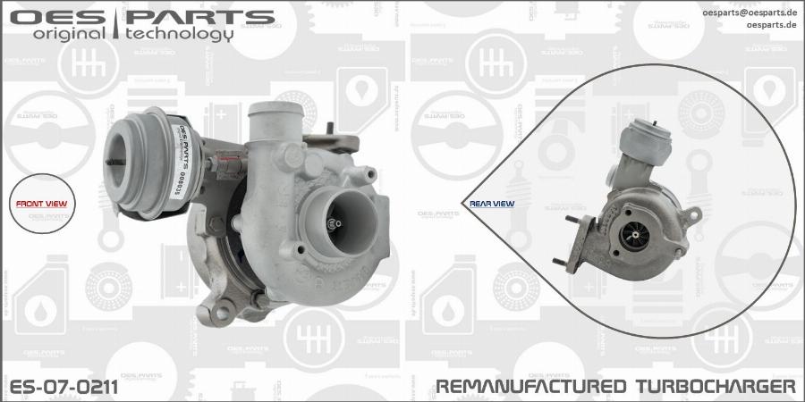 OES PARTS ES-07-0211 - Turbocompresseur, suralimentation cwaw.fr