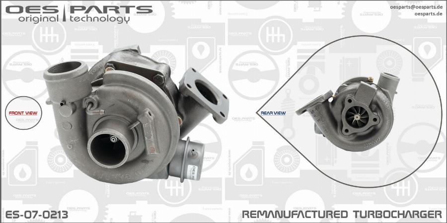 OES PARTS ES-07-0213 - Turbocompresseur, suralimentation cwaw.fr