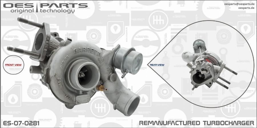 OES PARTS ES-07-0281 - Turbocompresseur, suralimentation cwaw.fr