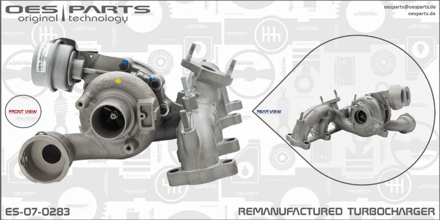 OES PARTS ES-07-0283 - Turbocompresseur, suralimentation cwaw.fr