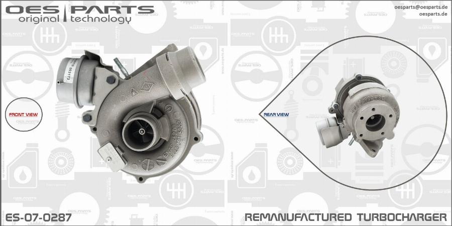 OES PARTS ES-07-0287 - Turbocompresseur, suralimentation cwaw.fr