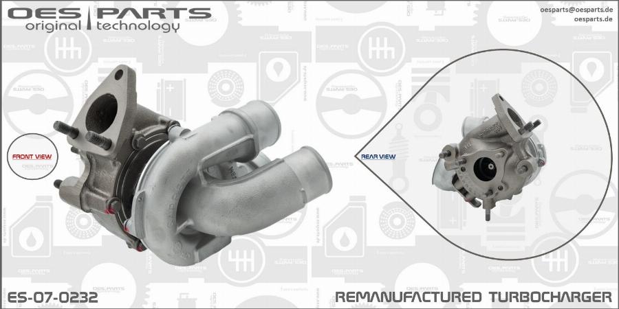 OES PARTS ES-07-0232 - Turbocompresseur, suralimentation cwaw.fr