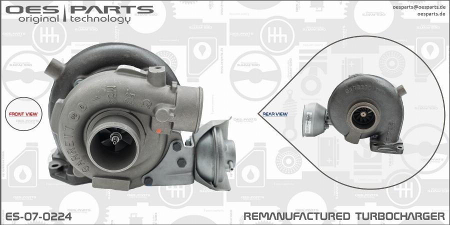 OES PARTS ES-07-0224 - Turbocompresseur, suralimentation cwaw.fr