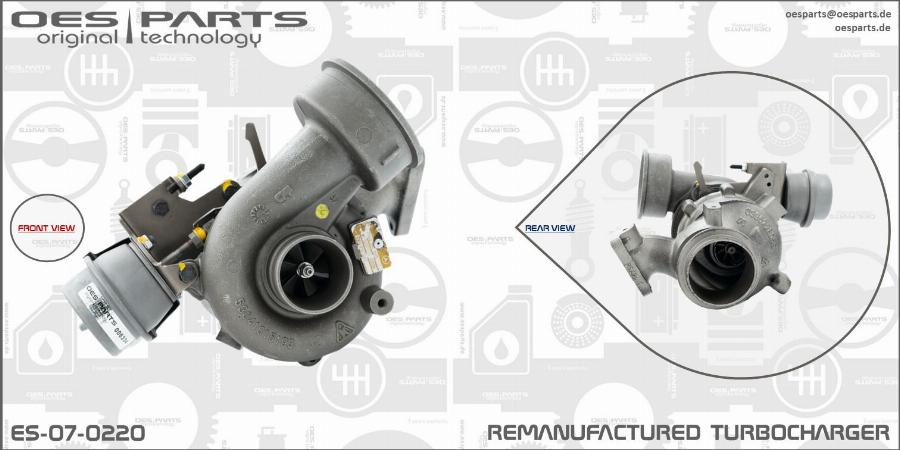 OES PARTS ES-07-0220 - Turbocompresseur, suralimentation cwaw.fr