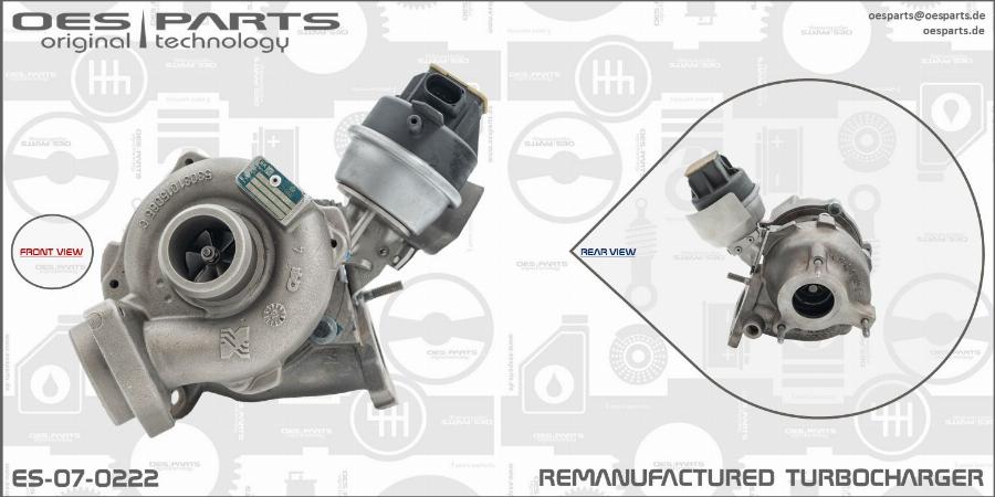 OES PARTS ES-07-0222 - Turbocompresseur, suralimentation cwaw.fr