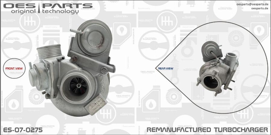 OES PARTS ES-07-0275 - Turbocompresseur, suralimentation cwaw.fr