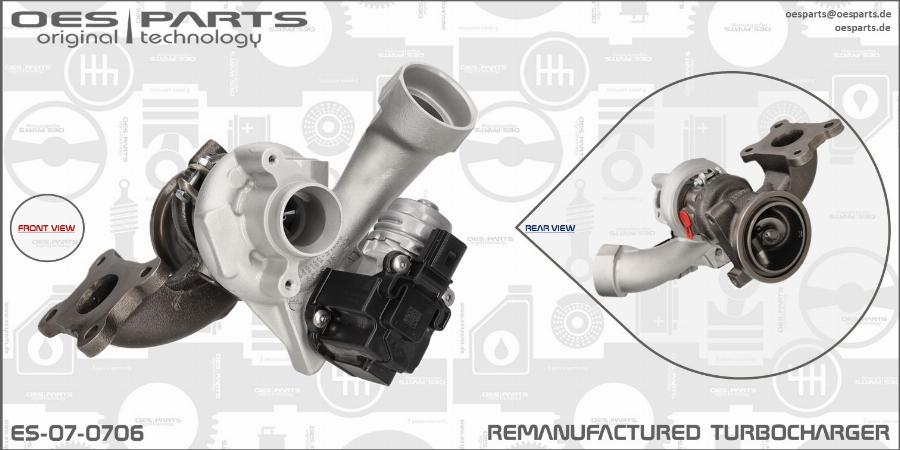 OES PARTS ES-07-0706 - Turbocompresseur, suralimentation cwaw.fr