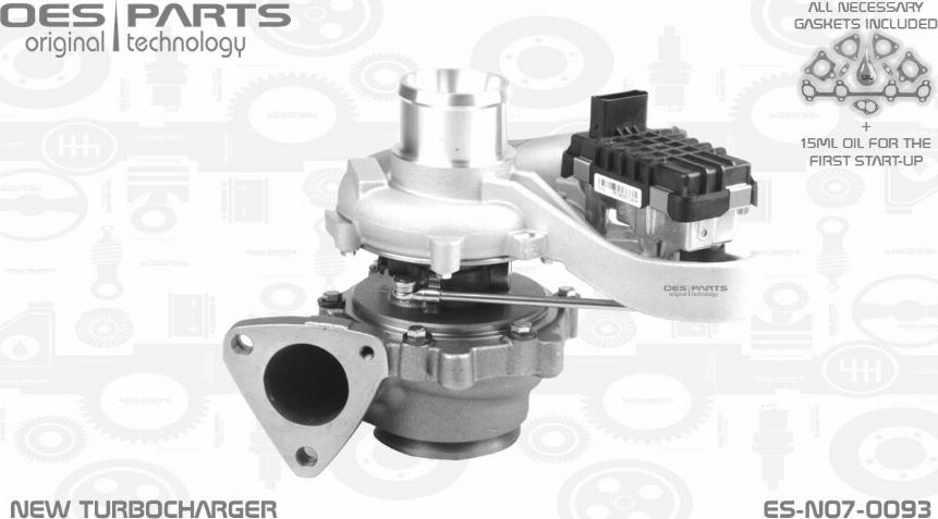 OES PARTS ES-N07-0093 - Turbocompresseur, suralimentation cwaw.fr