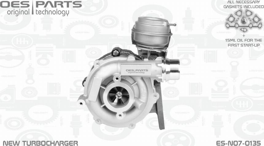 OES PARTS ES-N07-0135 - Turbocompresseur, suralimentation cwaw.fr