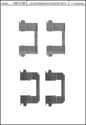 OJD Quick Brake 1091736 - Kit d'accessoires, plaquette de frein à disque cwaw.fr