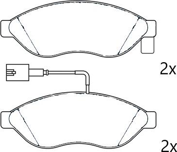 Omnicraft 2684505 - Kit de plaquettes de frein, frein à disque cwaw.fr