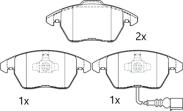 Omnicraft 2674694 - Kit de plaquettes de frein, frein à disque cwaw.fr