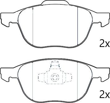 Omnicraft 2674698 - Kit de plaquettes de frein, frein à disque cwaw.fr