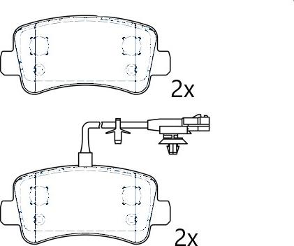 Omnicraft 2674708 - Kit de plaquettes de frein, frein à disque cwaw.fr