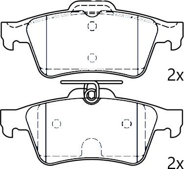 Omnicraft 2675947 - Kit de plaquettes de frein, frein à disque cwaw.fr