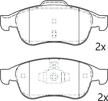 Omnicraft 2677759 - Kit de plaquettes de frein, frein à disque cwaw.fr