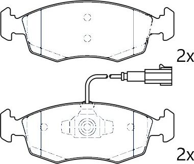 Omnicraft NAMJ2K021AKAA - Kit de plaquettes de frein, frein à disque cwaw.fr