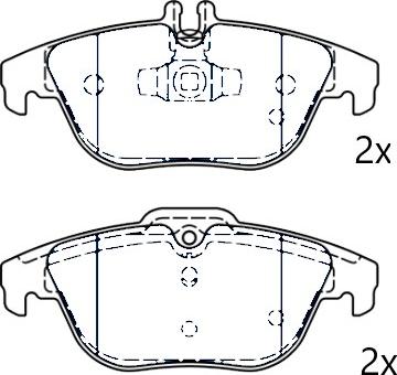 Omnicraft 2677767 - Kit de plaquettes de frein, frein à disque cwaw.fr