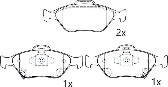 Omnicraft 2677779 - Kit de plaquettes de frein, frein à disque cwaw.fr