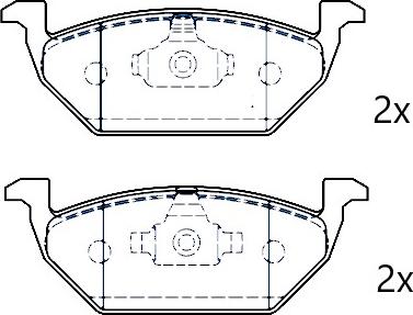 Omnicraft 2677775 - Kit de plaquettes de frein, frein à disque cwaw.fr