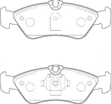 Omnicraft 2135704 - Kit de plaquettes de frein, frein à disque cwaw.fr