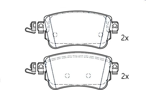 Omnicraft 2717945 - Kit de plaquettes de frein, frein à disque cwaw.fr