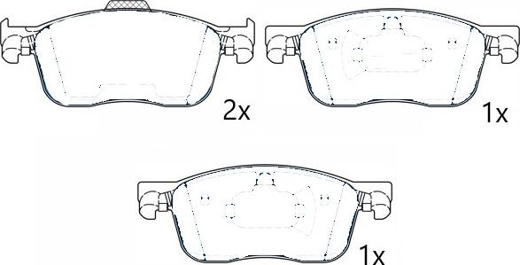 Omnicraft 2717947 - Kit de plaquettes de frein, frein à disque cwaw.fr