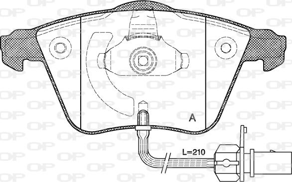 Open Parts BPA0964.02 - Kit de plaquettes de frein, frein à disque cwaw.fr