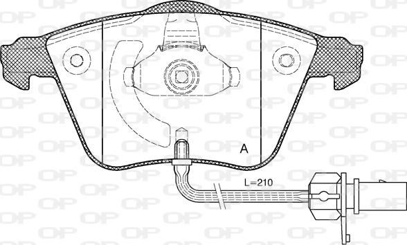 Open Parts BPA0964.12 - Kit de plaquettes de frein, frein à disque cwaw.fr