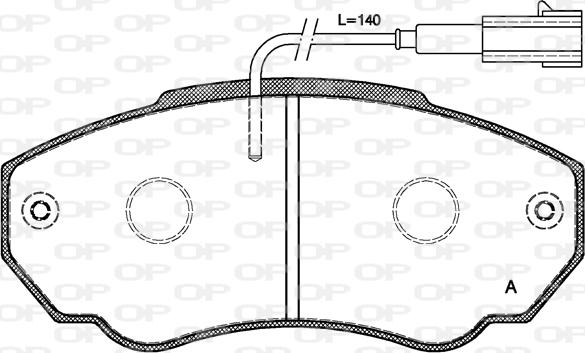 Open Parts BPA0960.01 - Kit de plaquettes de frein, frein à disque cwaw.fr