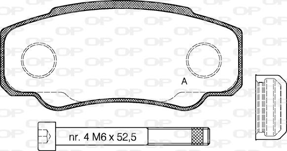 Open Parts BPA0961.00 - Kit de plaquettes de frein, frein à disque cwaw.fr