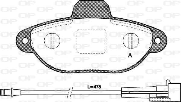 Open Parts BPA0414.01 - Kit de plaquettes de frein, frein à disque cwaw.fr