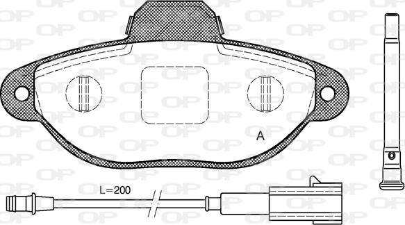 Open Parts BPA0414.21 - Kit de plaquettes de frein, frein à disque cwaw.fr