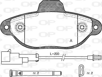 Open Parts BPA0414.22 - Kit de plaquettes de frein, frein à disque cwaw.fr