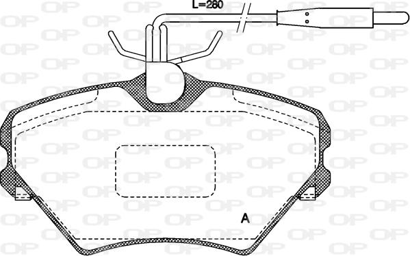 Open Parts BPA0485.02 - Kit de plaquettes de frein, frein à disque cwaw.fr