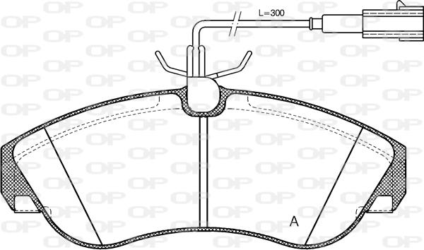 Open Parts BPA0487.11 - Kit de plaquettes de frein, frein à disque cwaw.fr