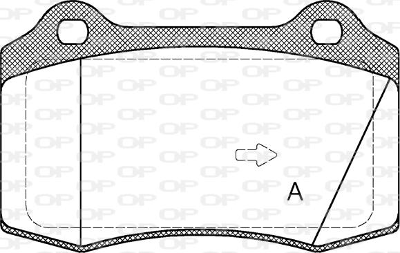 Open Parts BPA0434.55 - Kit de plaquettes de frein, frein à disque cwaw.fr