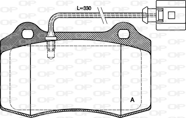 Open Parts BPA0434.01 - Kit de plaquettes de frein, frein à disque cwaw.fr