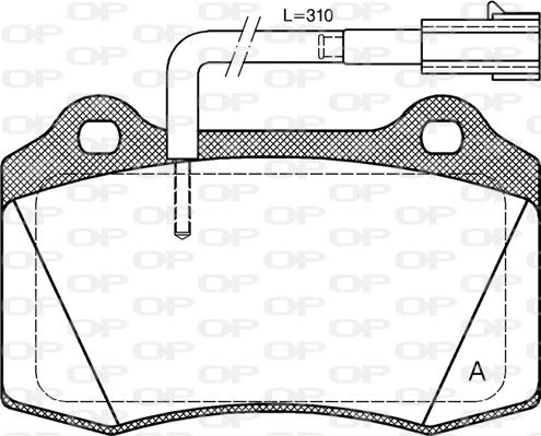 Open Parts BPA0434.32 - Kit de plaquettes de frein, frein à disque cwaw.fr