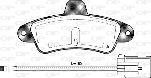 Open Parts BPA0433.02 - Kit de plaquettes de frein, frein à disque cwaw.fr