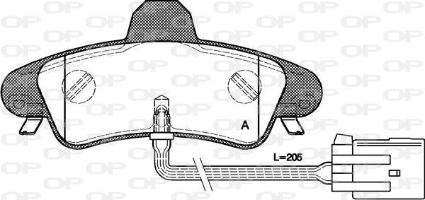 Open Parts BPA0433.12 - Kit de plaquettes de frein, frein à disque cwaw.fr