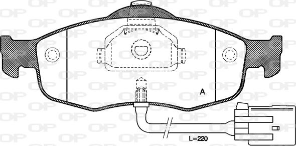 Open Parts BPA0432.02 - Kit de plaquettes de frein, frein à disque cwaw.fr