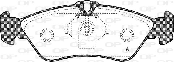 Open Parts BPA0580.00 - Kit de plaquettes de frein, frein à disque cwaw.fr