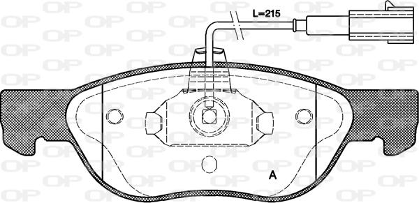 Open Parts BPA0587.22 - Kit de plaquettes de frein, frein à disque cwaw.fr